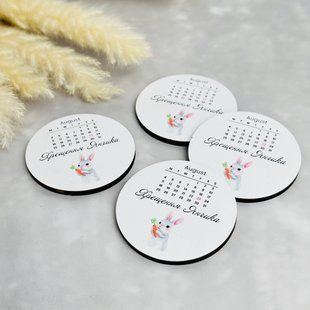 Именной магнит на крестины с датой рождения - памятный подарок для гостей на крестины  D118 фото