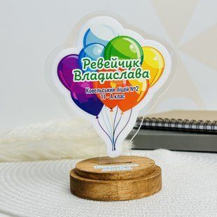 Нагорода для випускника школи у формі кульок з іменним оформленням G291 фото