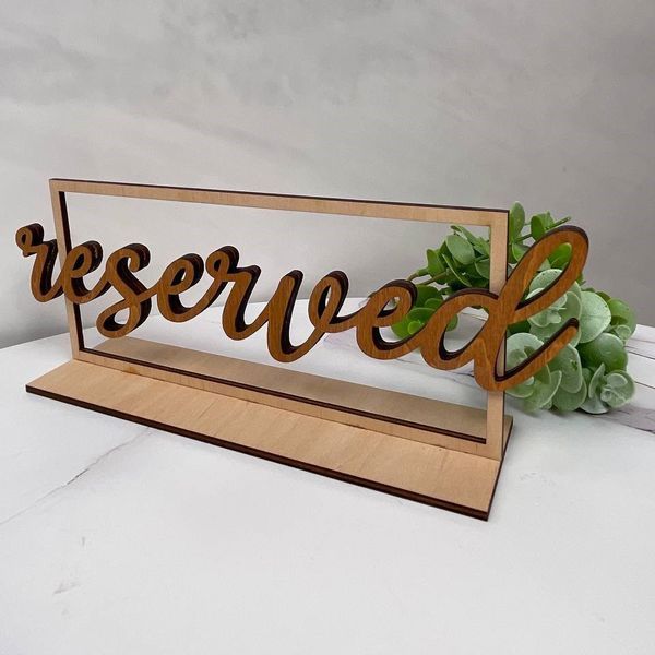 Настільна табличка RESERVED. Індивідуальні таблички "Зарезервовано". Таблички резерв з логотипом T11 фото