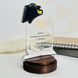 Награда выпускнику школы из прозрачного акрила с книгой на подставке и массива G296 фото 3