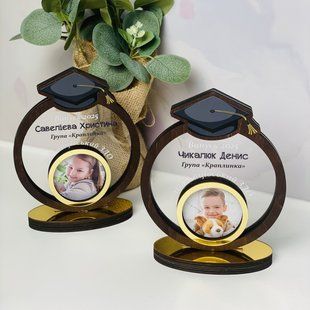 Іменна нагорода &ndash; кубок 🏆 для випускників з фотографією. Ніжний подарунок на випускний з індивідуальним дизайном. H193 фото
