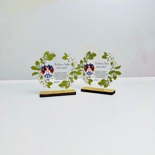 Іменна нагорода &ndash; кубок 🏆 для випускників " З дітками". Ніжний подарунок на випускний з індивідуальним дизайном. G241 фото