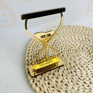 Статуетка-пісочний годинник з УФ-друком &laquo;Your Time &mdash; Your Moment&raquo; | Акрил HK9 фото