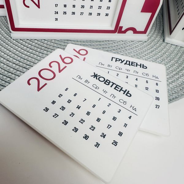 Настільний календар у формі вантажівки з органайзером для ручок, офісний календар K80 фото